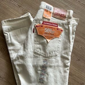 Levi’s 501 Distressed White Jeans